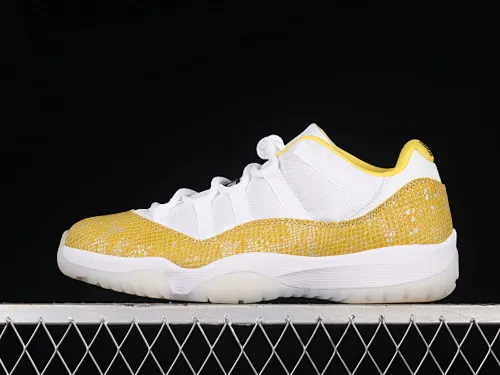 All categories Air Jordan Jordan series basketball shoes Air Jordan 11 F version Air Jordan AJ11 Low SE "Yellow Snakeskin" AJ11 Joe 11 yellow snake pattern genuine carbon AH7860-107